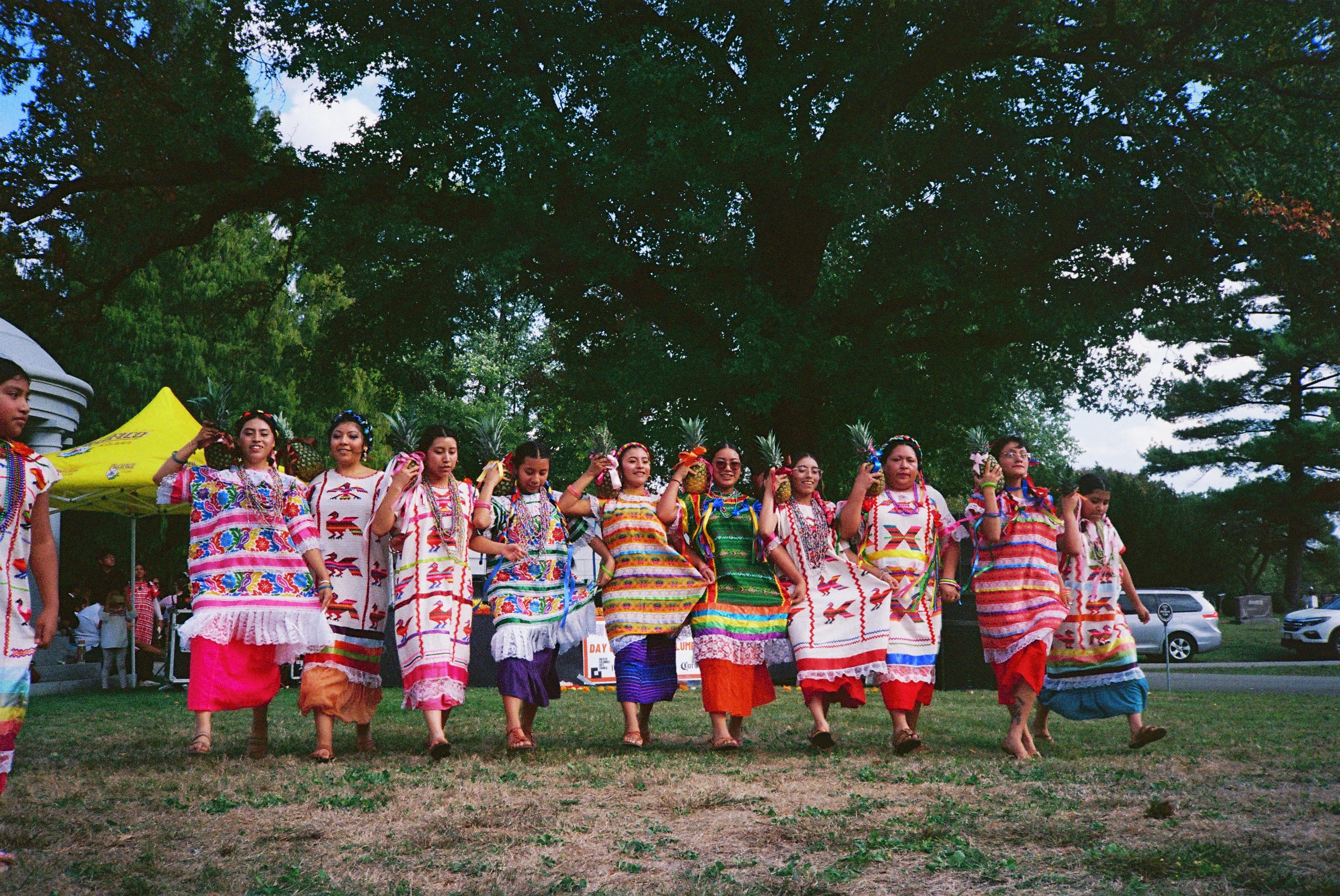 The dancers performing
